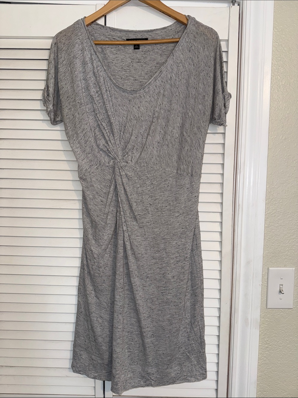 Banana Republic 🩶🩶 Speckled Side Knot 🩶🩶Light Gray Dress - L